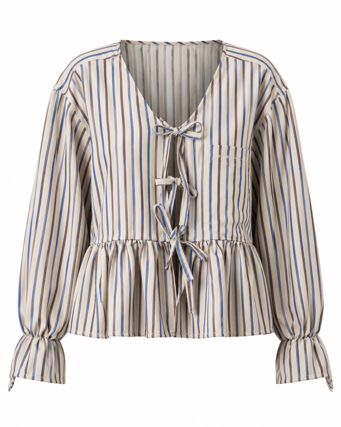 Reworked tie up shirt
