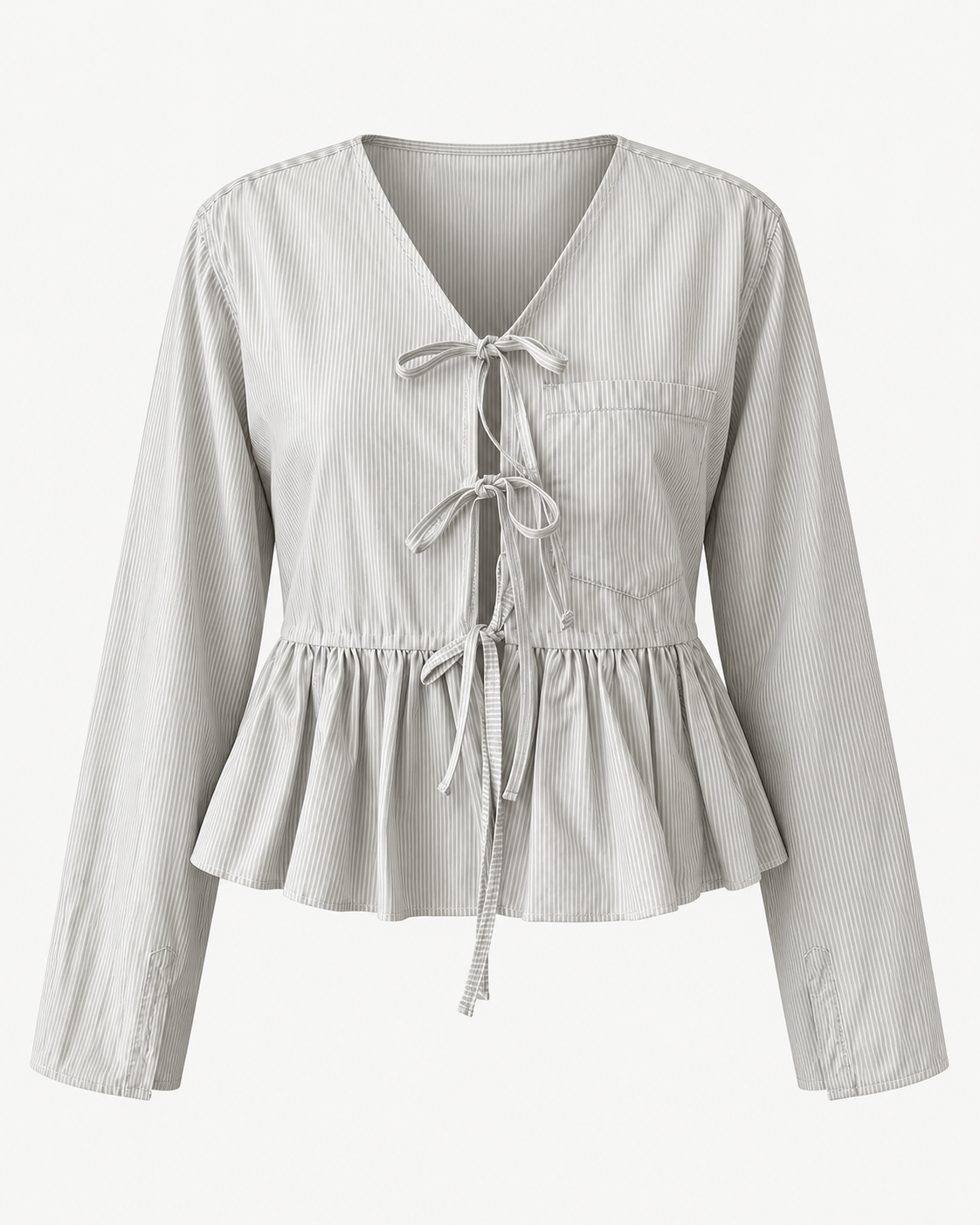 Reworked tie up shirt