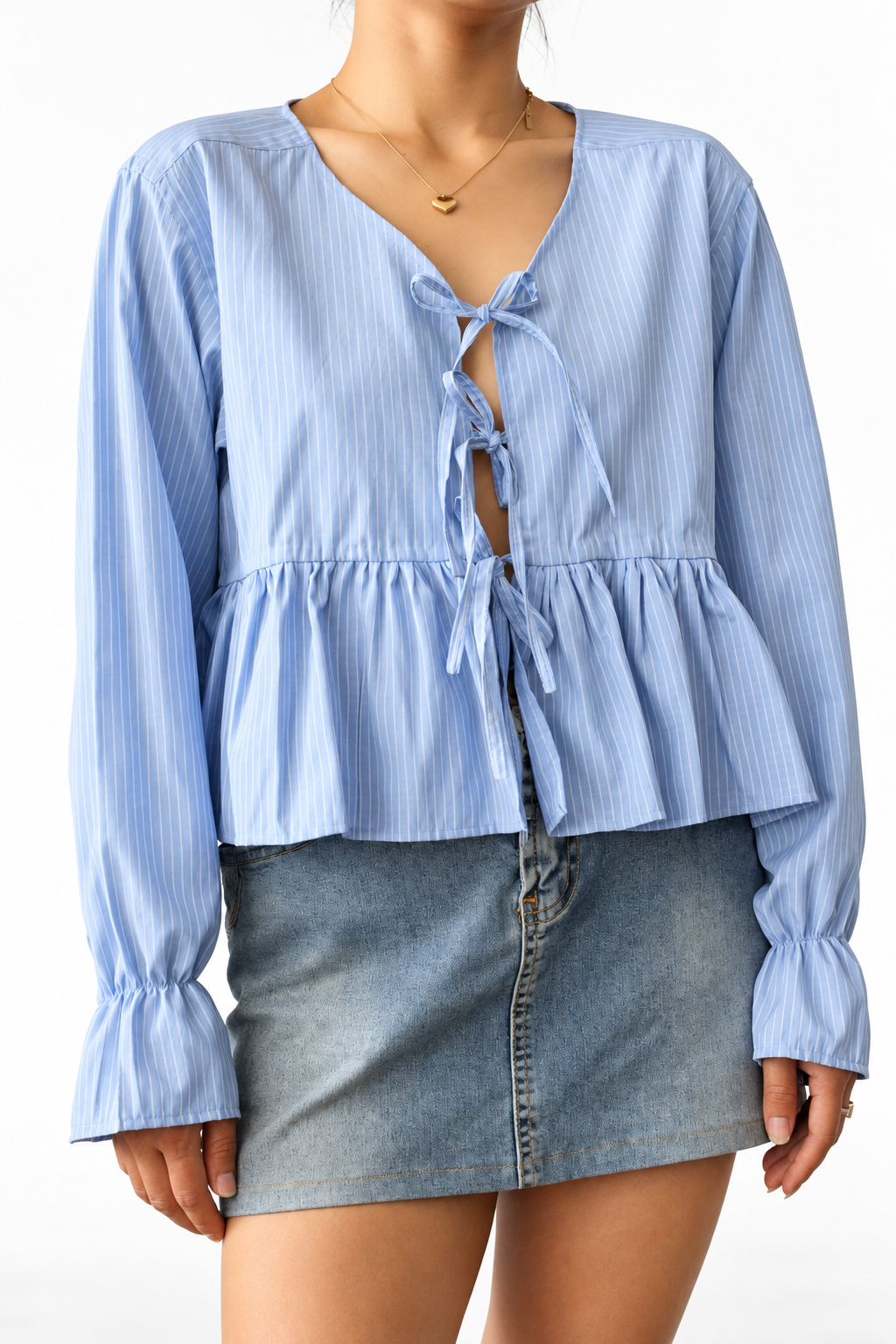 Reworked tie up shirt