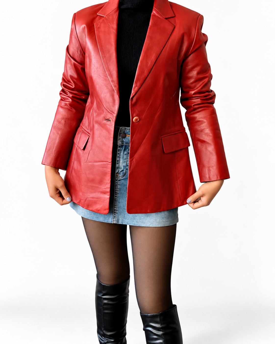 Vintage leather blazer