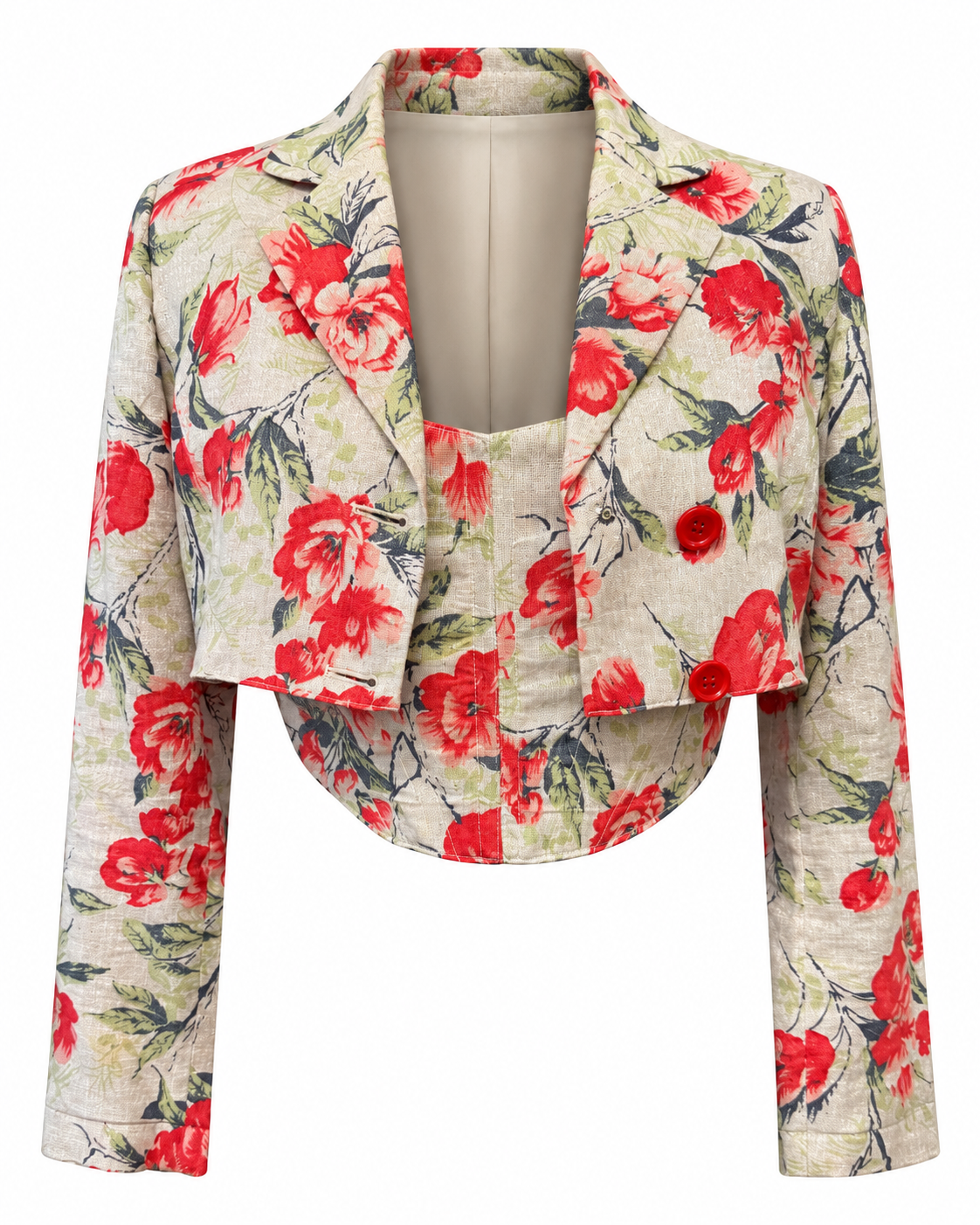 Reworked corset & blazer set