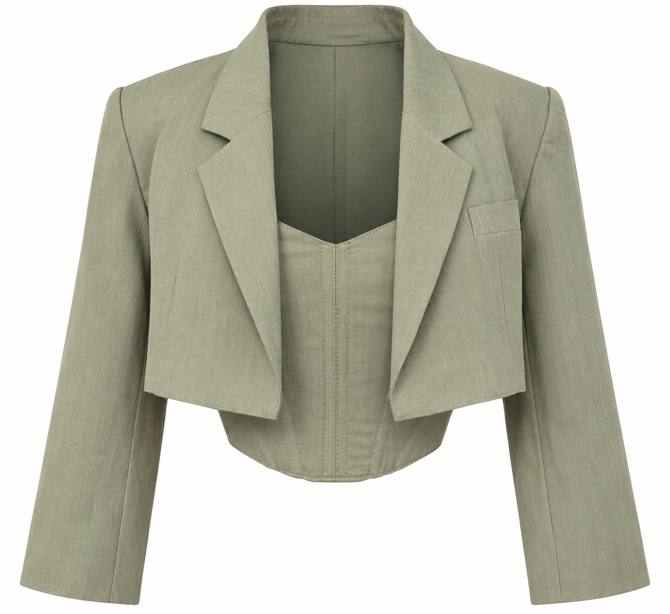 Reworked corset & blazer set